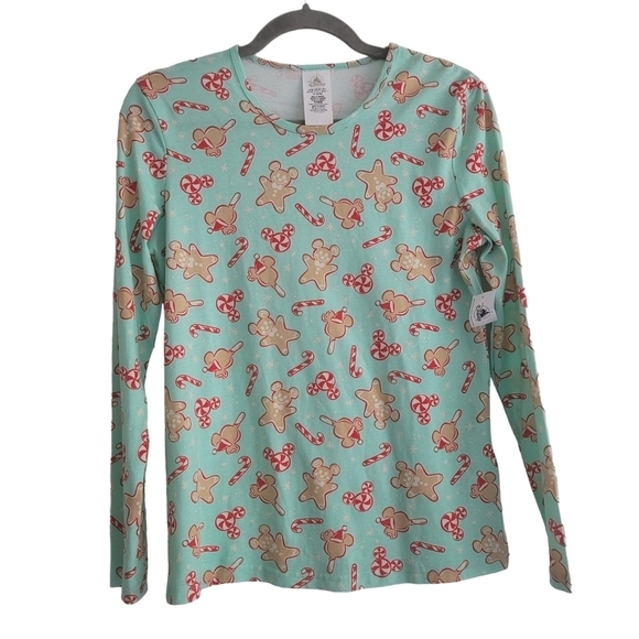 NEW Disney Peppermint Gingerbread Long Sleeve & Pants Women's Small Pajama Set - Picture 2 of 14